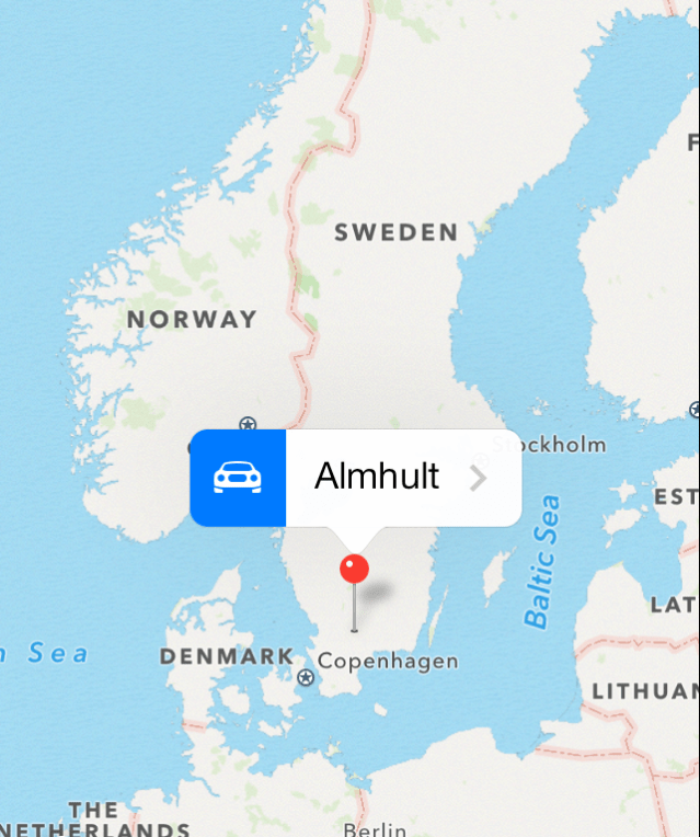 Google Map of Almhult, Sweden